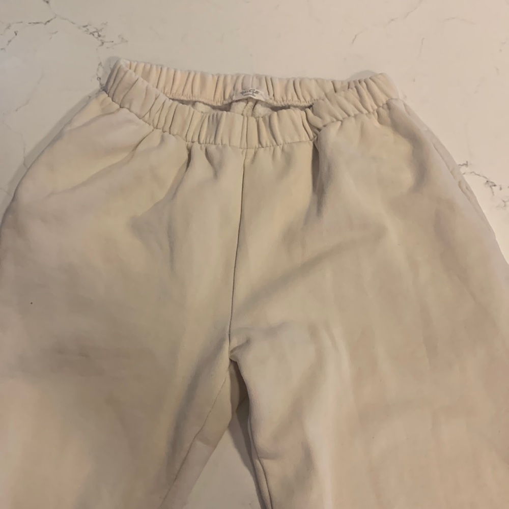 cream brandy melville sweatpants
